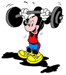 Mickey gets a work out!